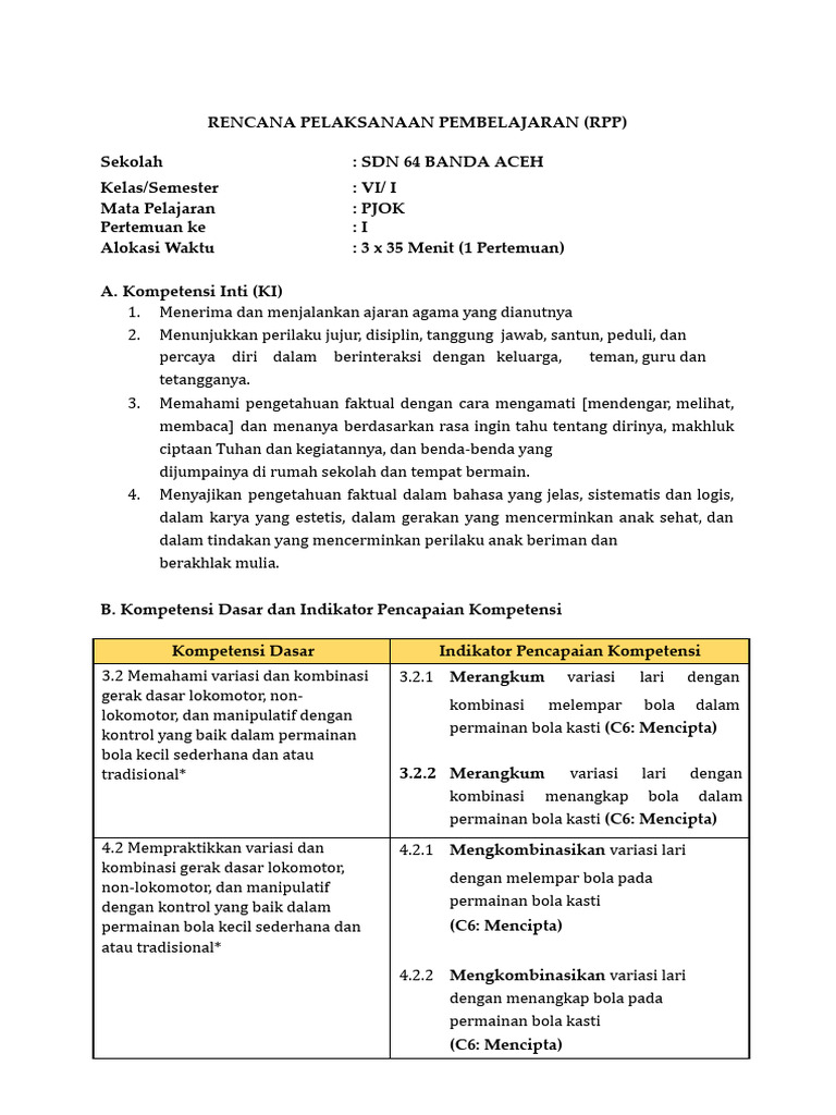 RPP Backward Design | PDF