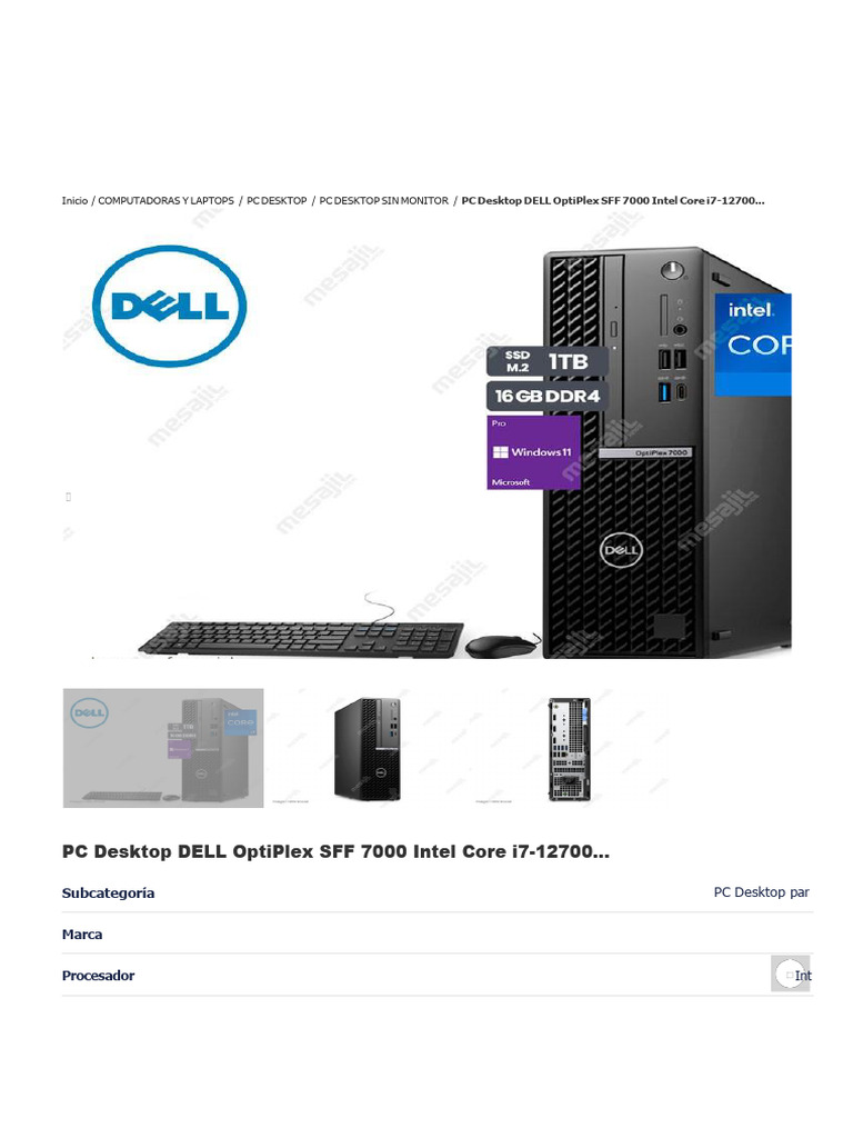 Ficha Tecnica Cpu Dell | PDF