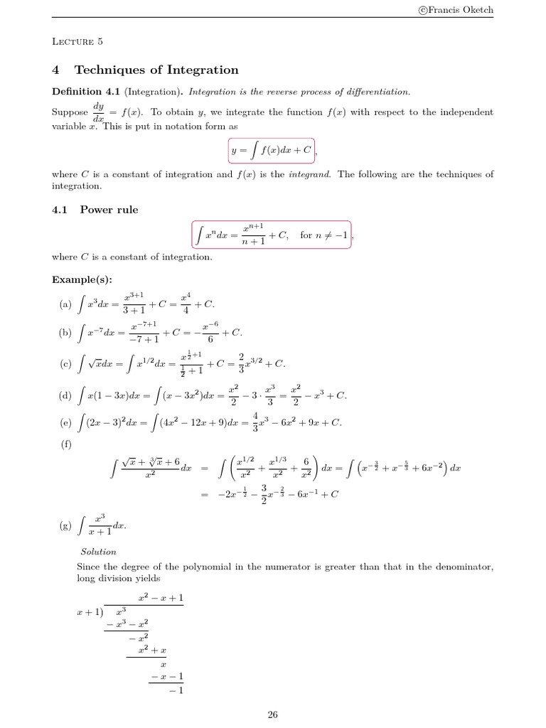Calculus-2 Lec Notes (Set 2) | PDF