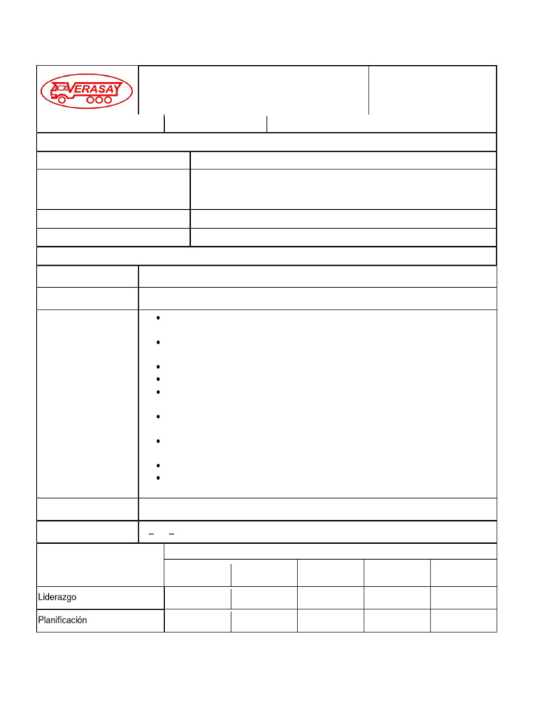 Perfil de Cargo Inspector de Operaciones | PDF | Neumático