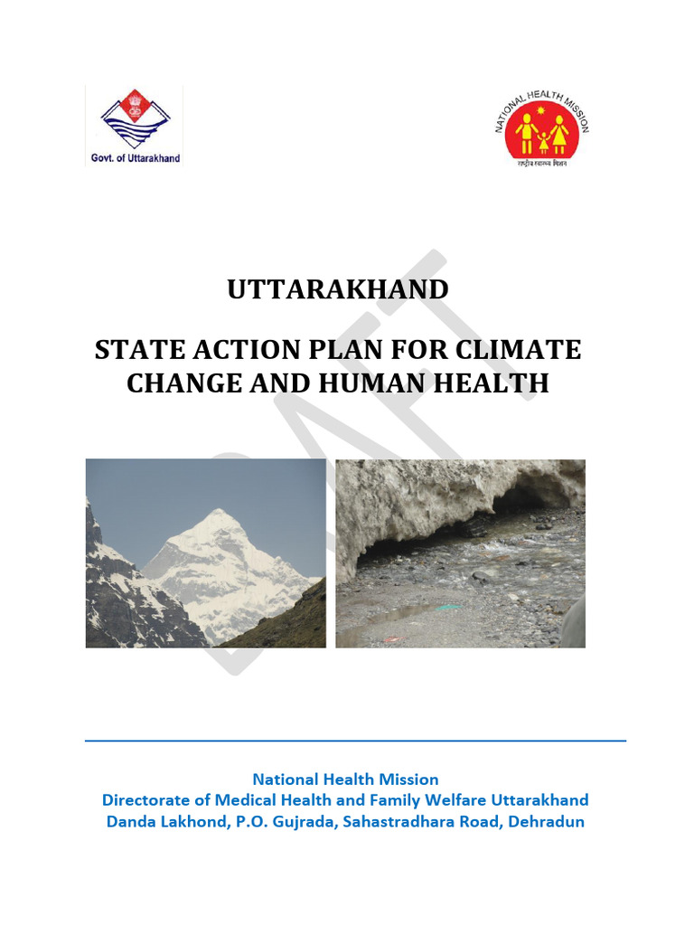 Uttarakhand State Action Plan For Climate Change and Human Health | PDF