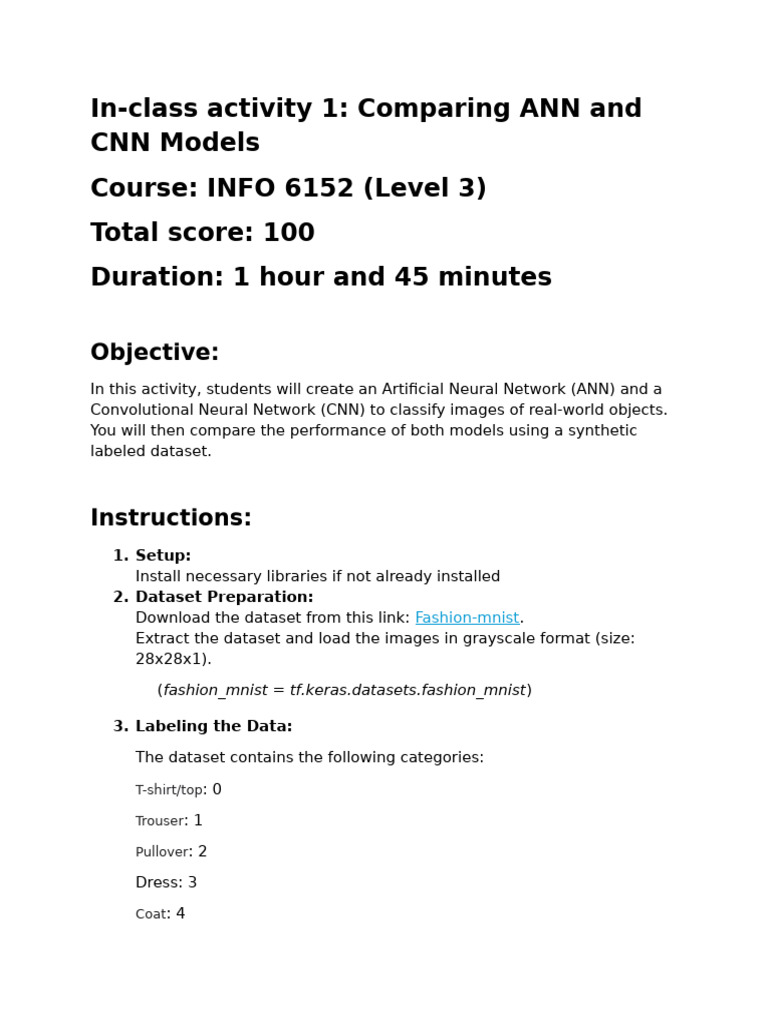 In Class Activity 1 | PDF