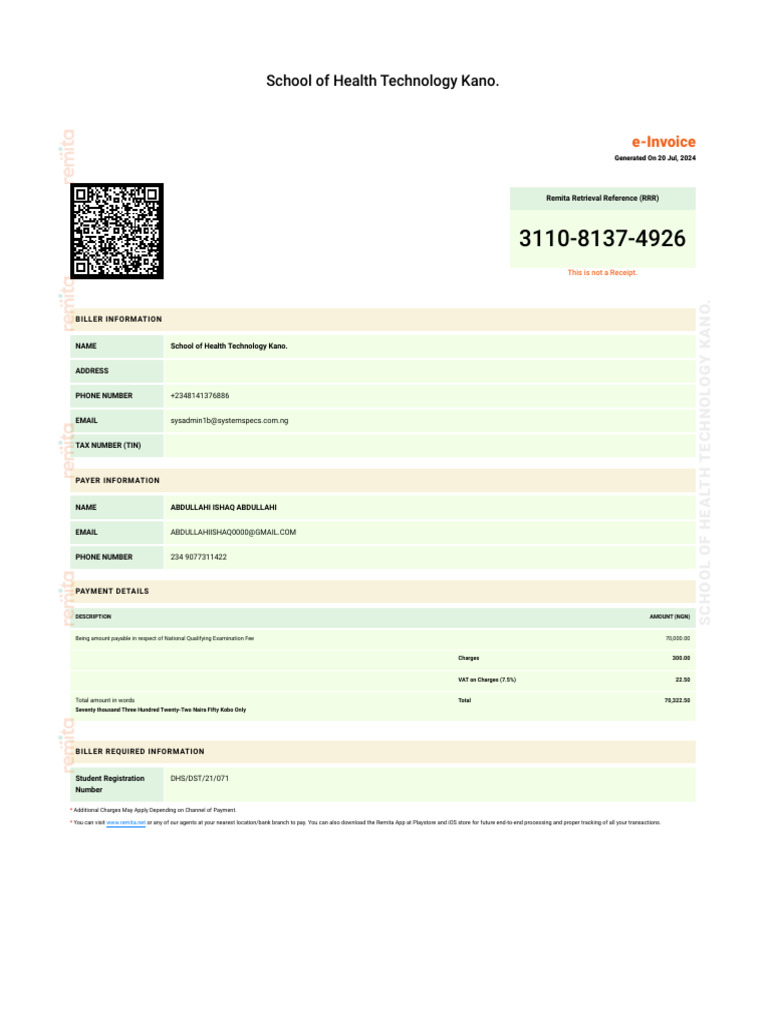 View Invoice Receipt | PDF
