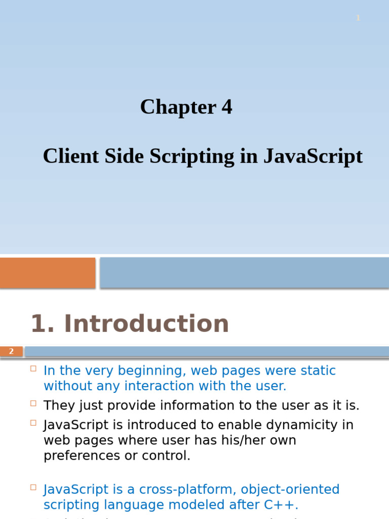Chapter 4-Javascript | PDF