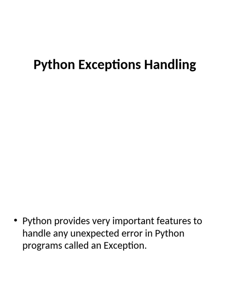 Exceptions Handlin | PDF