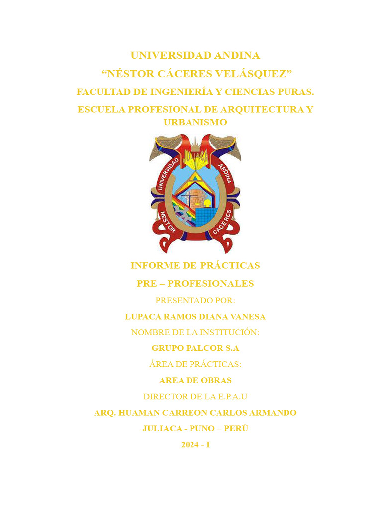 Informe de Practicas Pre-Profesionales | PDF | Calidad (comercial ...