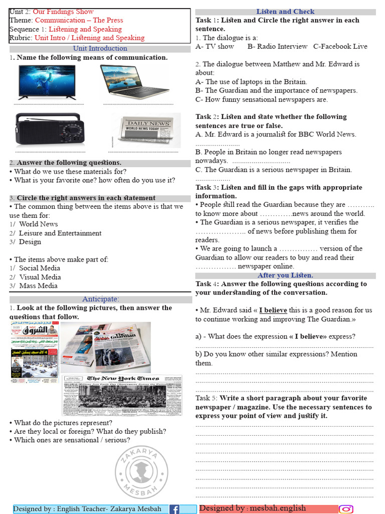 Unit Intro+ Listening | PDF
