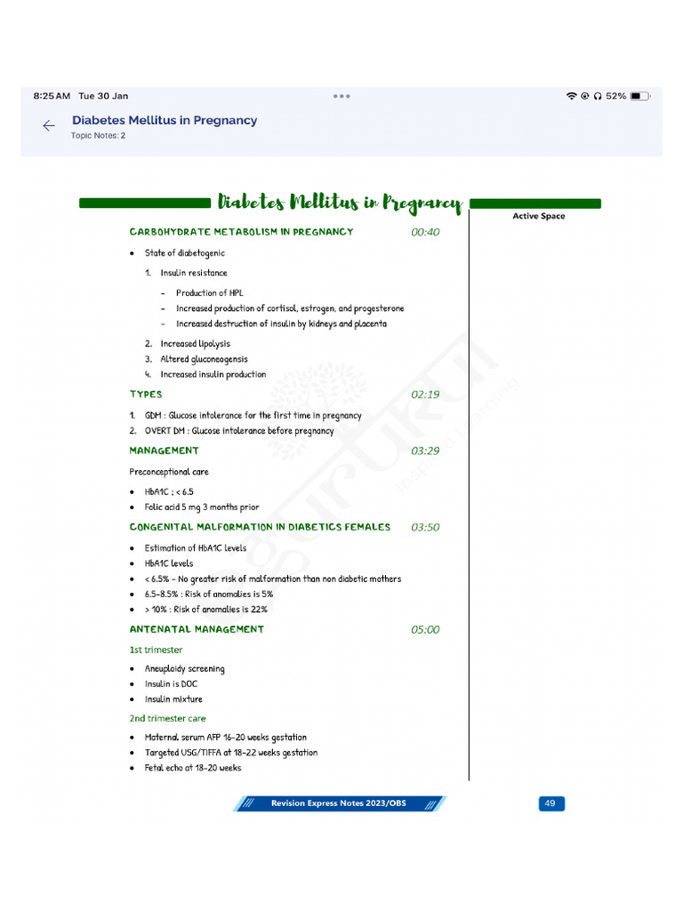 13 DM in Preg | PDF