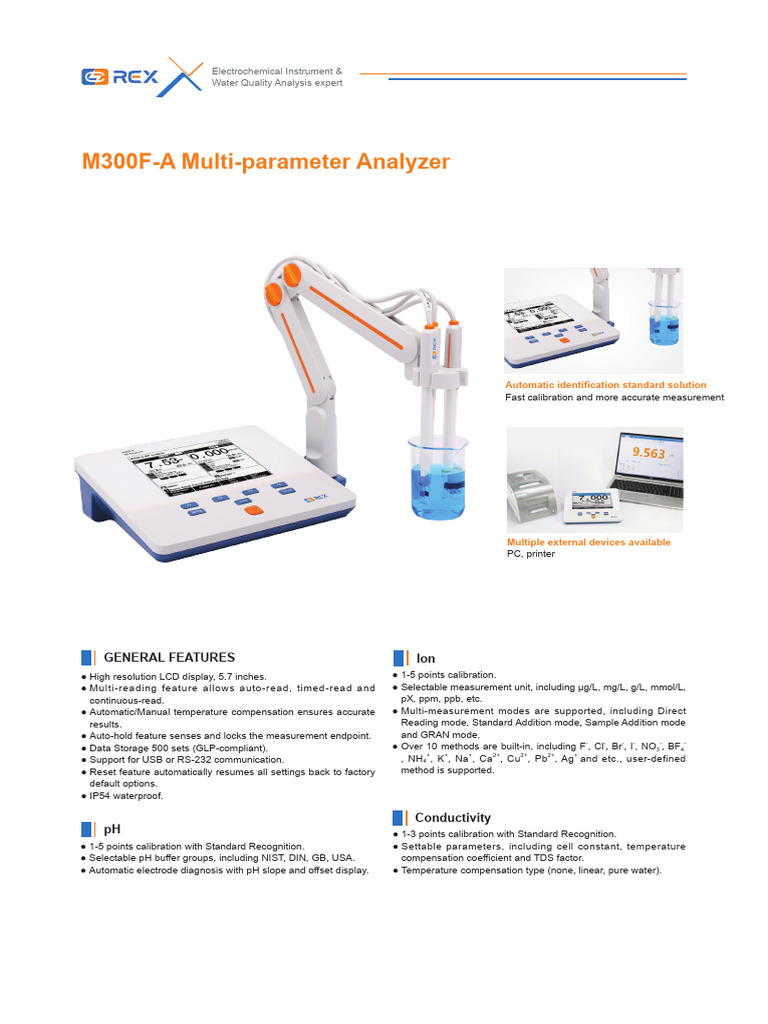 Brochure M300F-A Multi-Parameter Analyzer | PDF