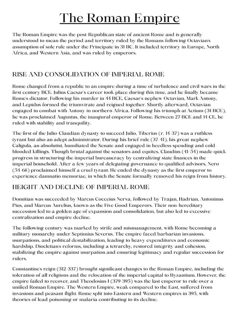 Roman Empire Pdf