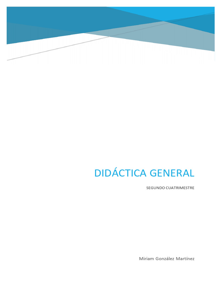 Apuntes Didáctica General | PDF
