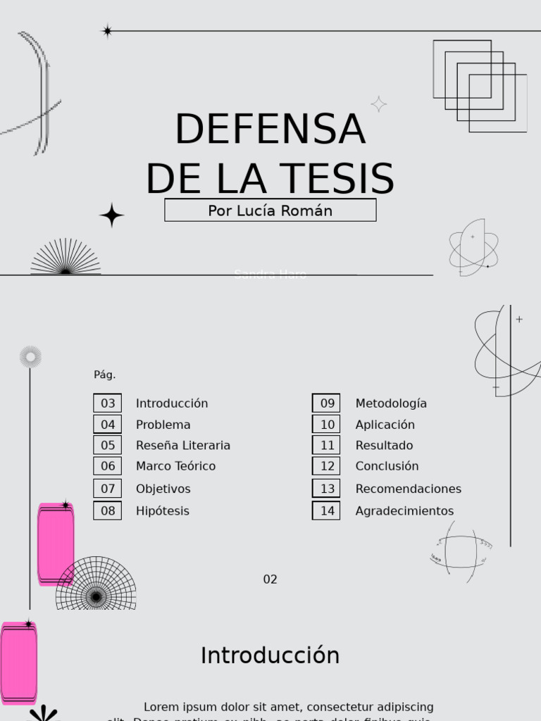 Presentación Defensa de La Tesis Moderna Gris | PDF