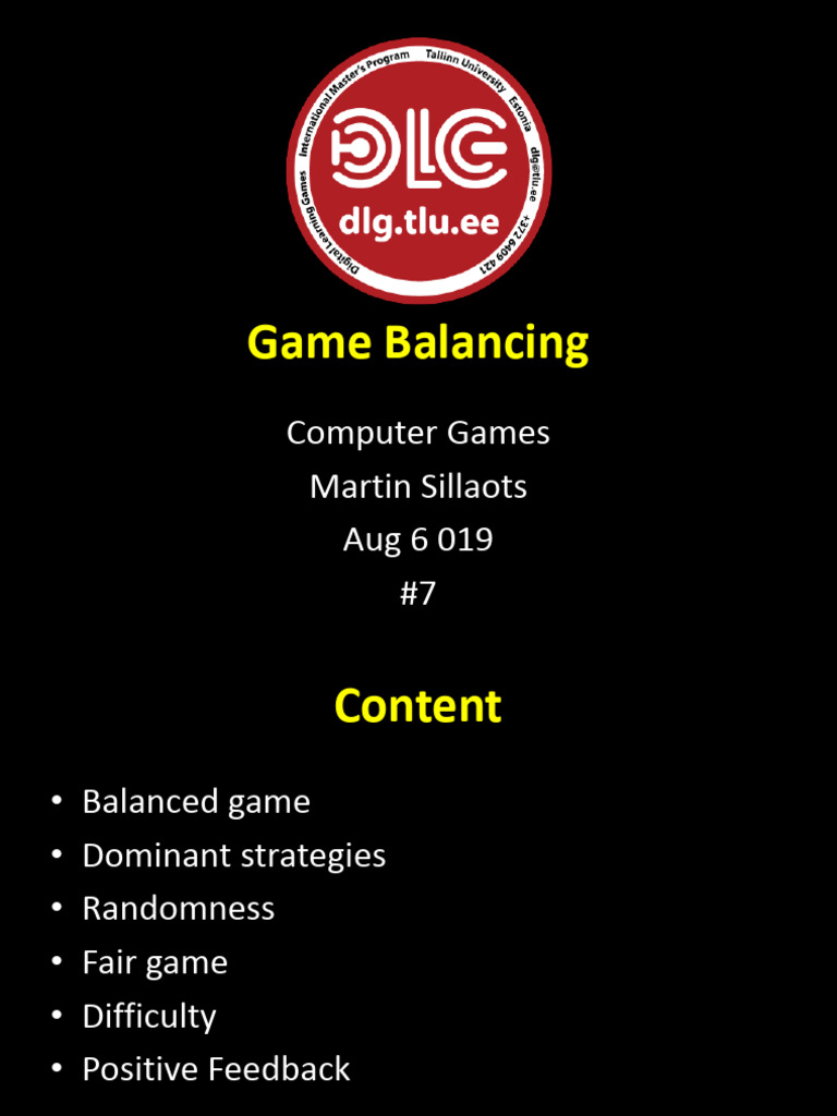 Game Balancing Techniques Explained | PDF | Games & Activities