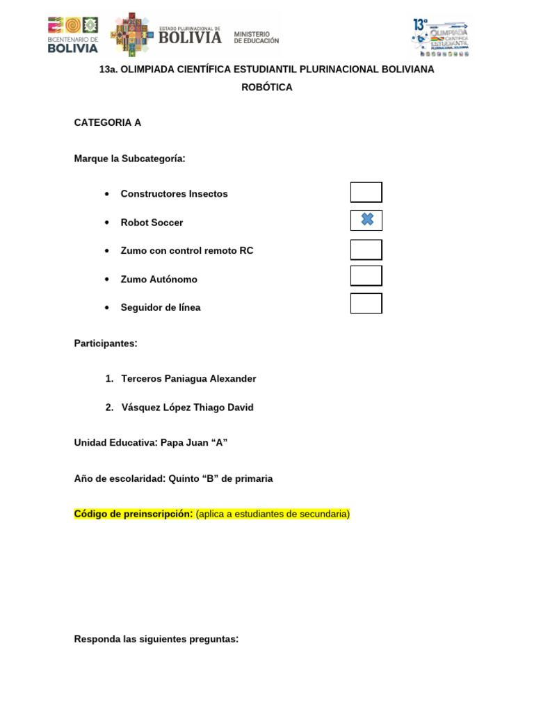 R0B0TICAcompleto Cat A | PDF