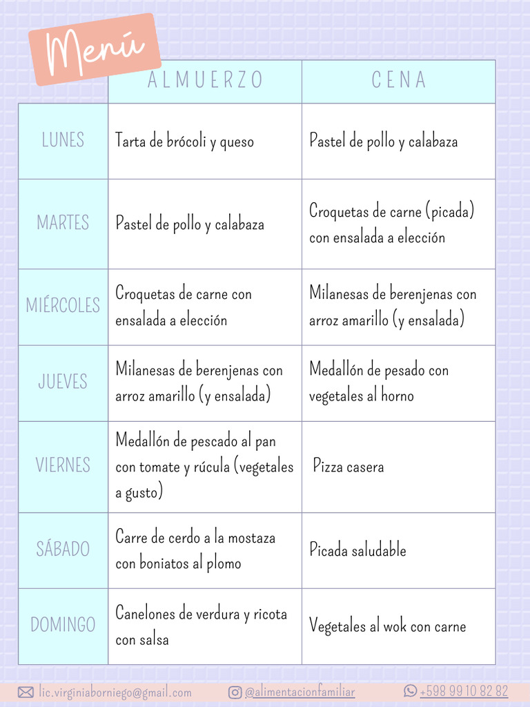 Menú 27-09-24 | PDF