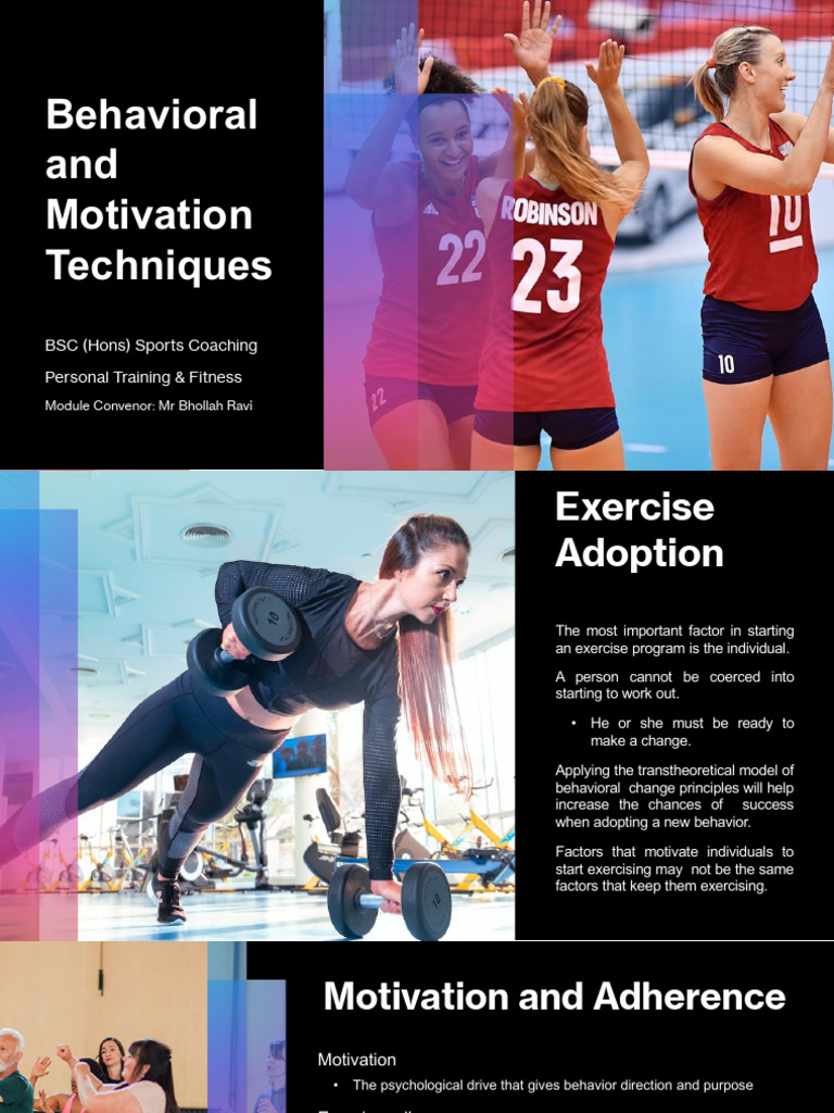 Exercise Motivation and Adherence Strategies | PDF | Career & Growth ...