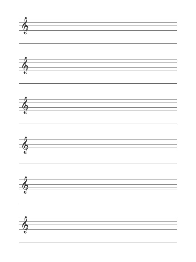 Free Printable Staff Paper at Blank Sheet Music | PDF