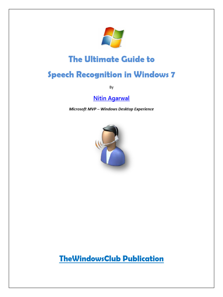 Ultimate Guide To Speech Recognition in Windows 7 | PDF