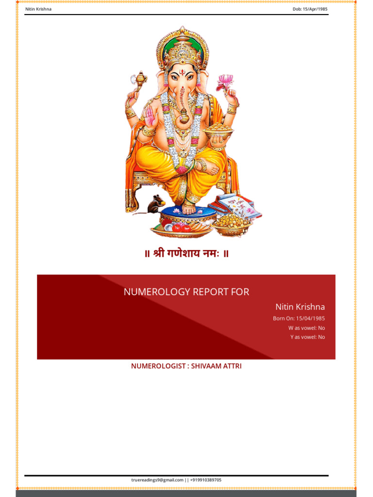 Nitin Numero RT | PDF