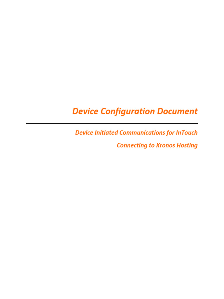 Device Initiated Mode - Configuration Guide - v1.1 1 | PDF