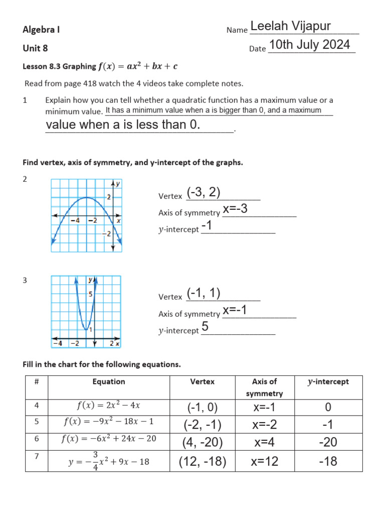 Lesson 8.3 | PDF