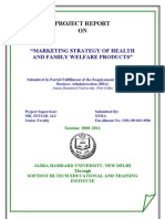 Health Marketing Strategy of Health and Family Welfare Products Iipm Thesis 102p
