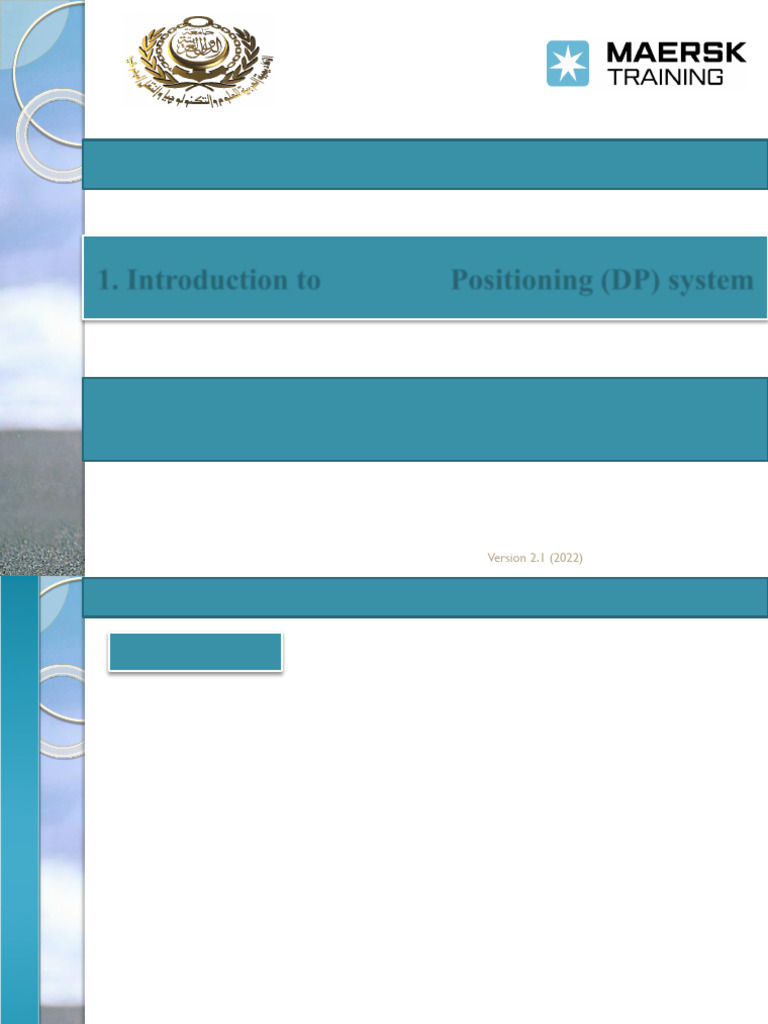 Dynamic Positioning Induction Course | PDF