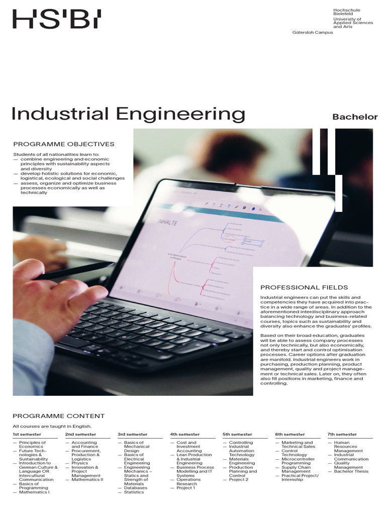 Industrial Engineering Bachelor's Program | PDF | Engineering ...