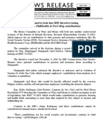 Jan 09 House Panel To Look Into BIR Directive Taxing SSS, GSIS, PhilHealth & PAG-Ibig Contributions