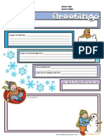 Snow Letter Template