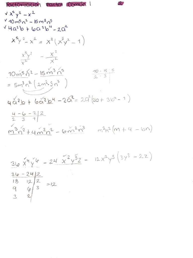 Factor Común Método 2 | PDF