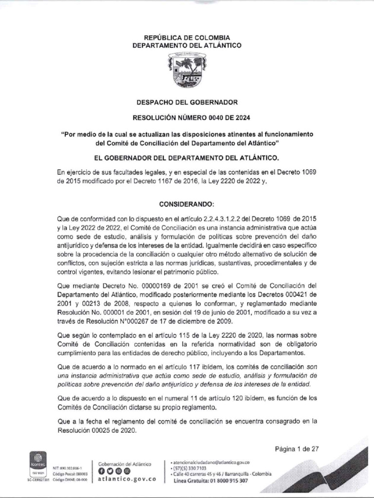 Resolucion 0040 de 2024 | PDF