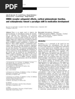 NMDA Receptor Antagonist Effects, Cortical Glutamatergic Function, and Schizophrenia: Toward A Paradigm Shift in Medication Development