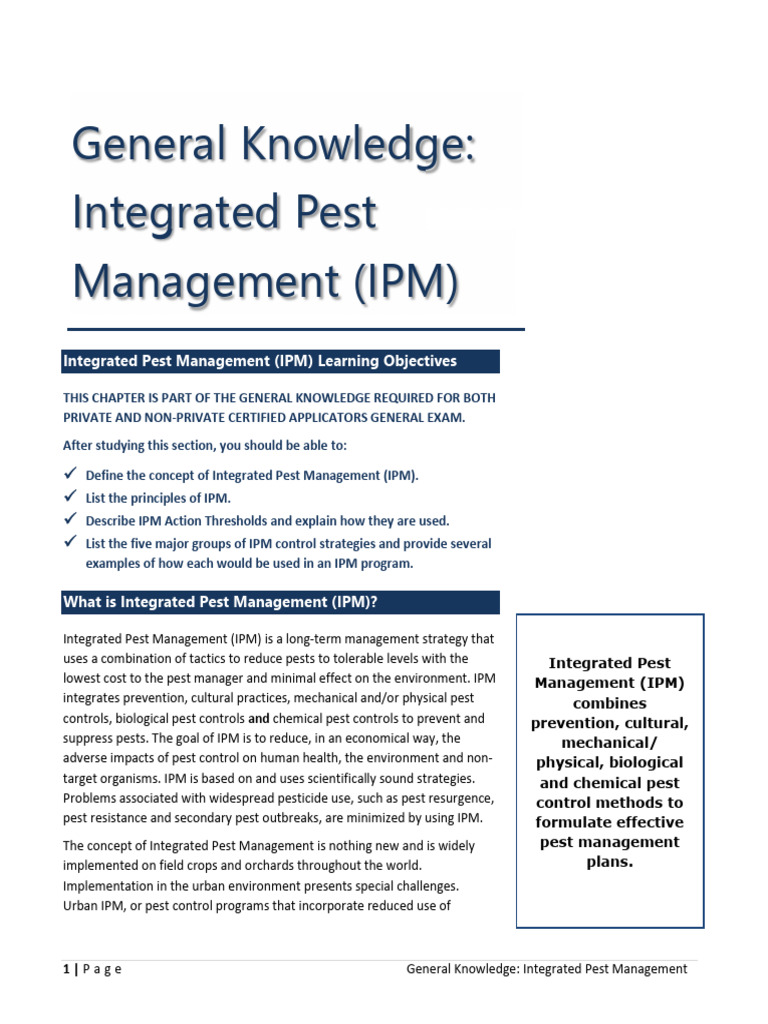 04 General Knowledge IPM | PDF