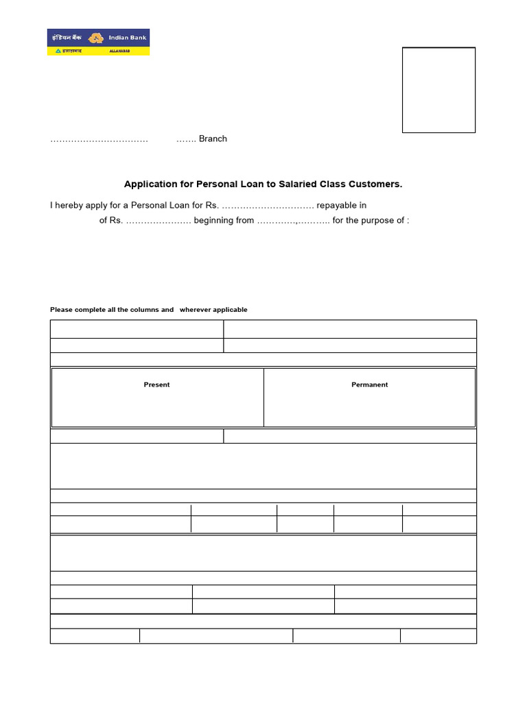 Personal Loan Application Guide Pdf Expense Law