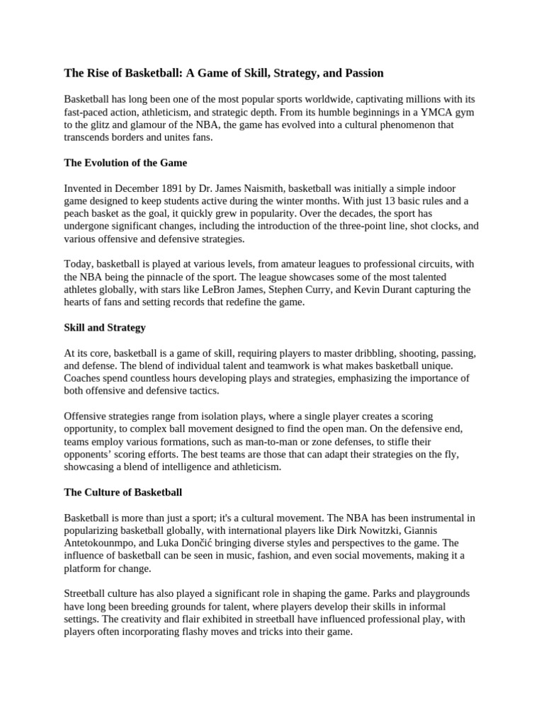 Basketball | PDF