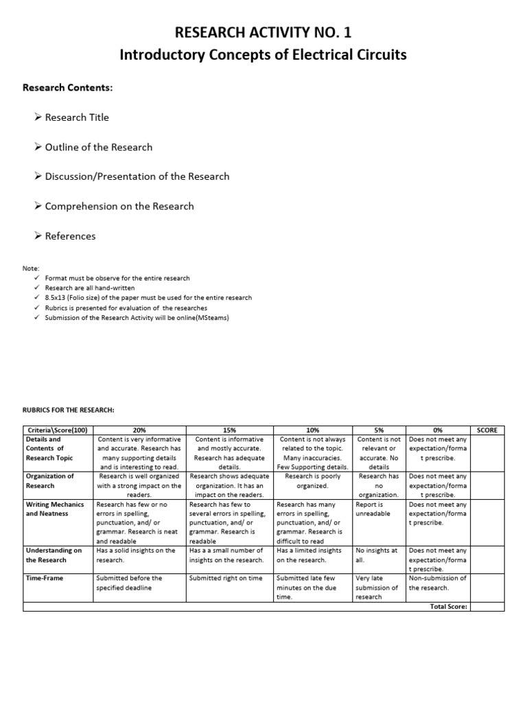 Research Activity No. 1 | PDF