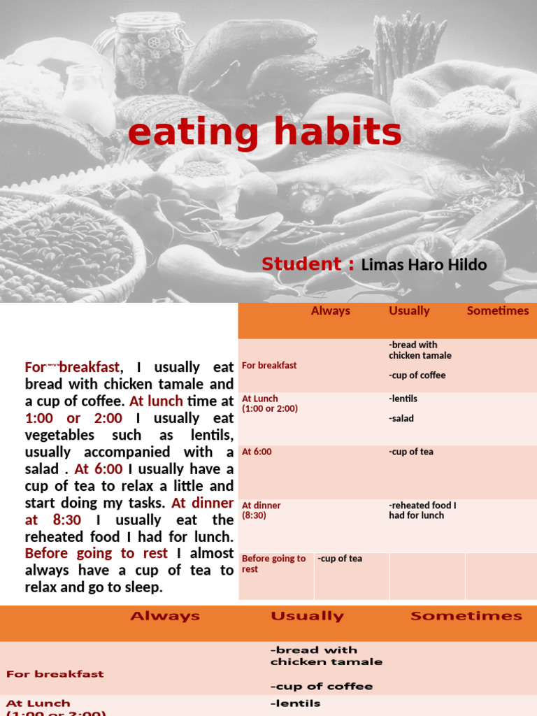 Eating Habits Pdf