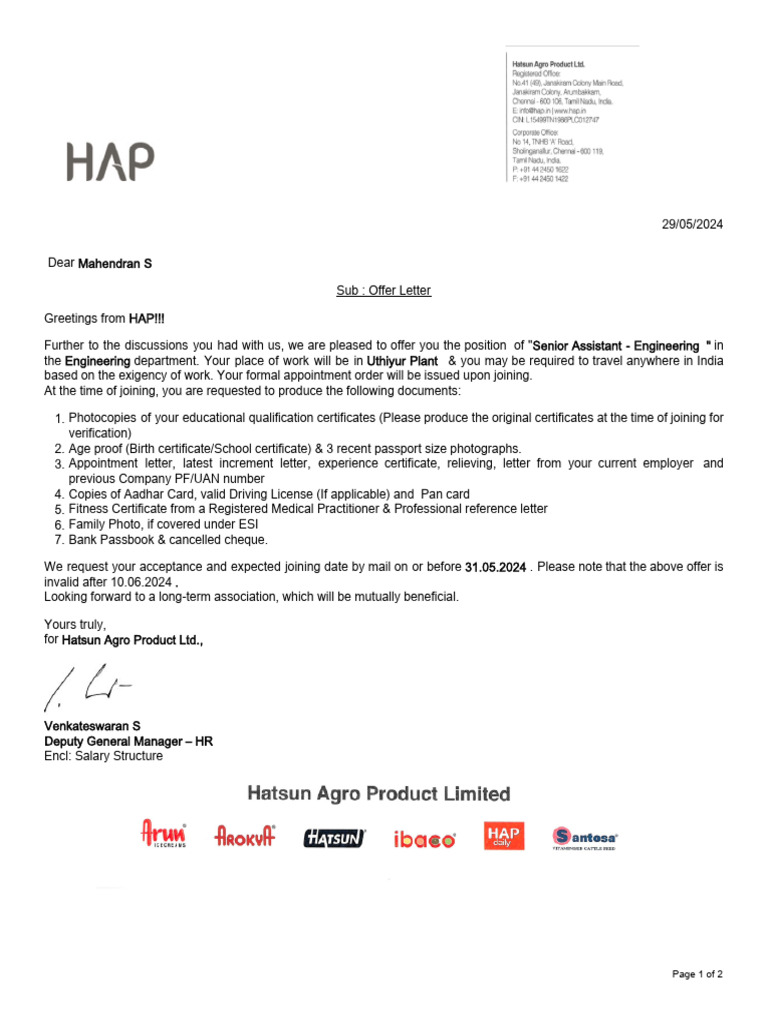 Offer Letter | PDF | Access Control | Authentication