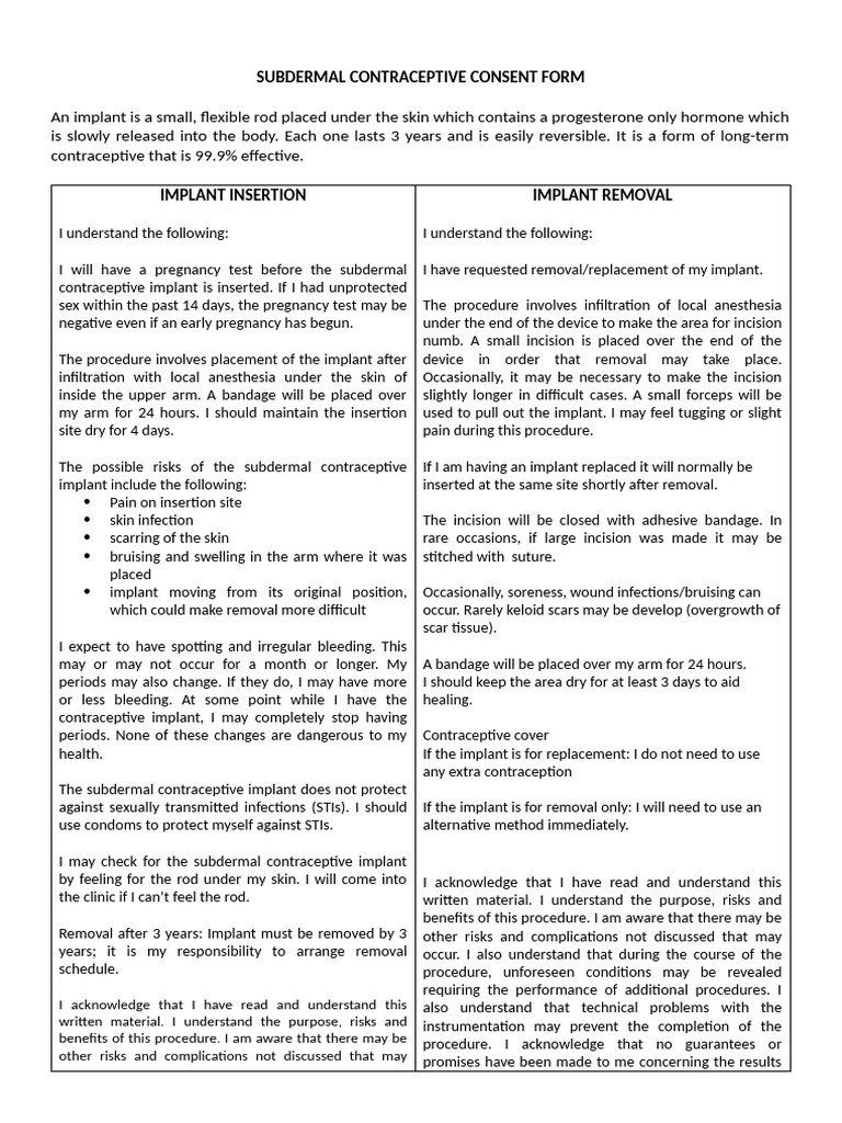 Implant Consent | PDF