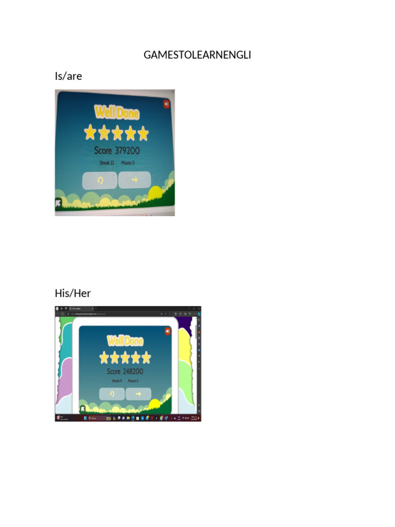 Games To Learn Engli | PDF