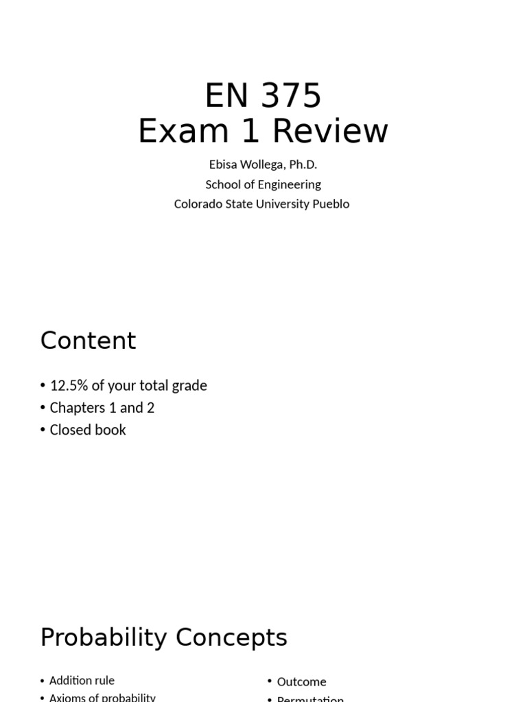 Exam 1 Review | PDF
