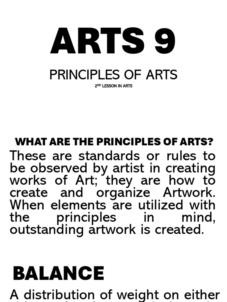 Principles of Art: Balance, Contrast, Emphasis | PDF