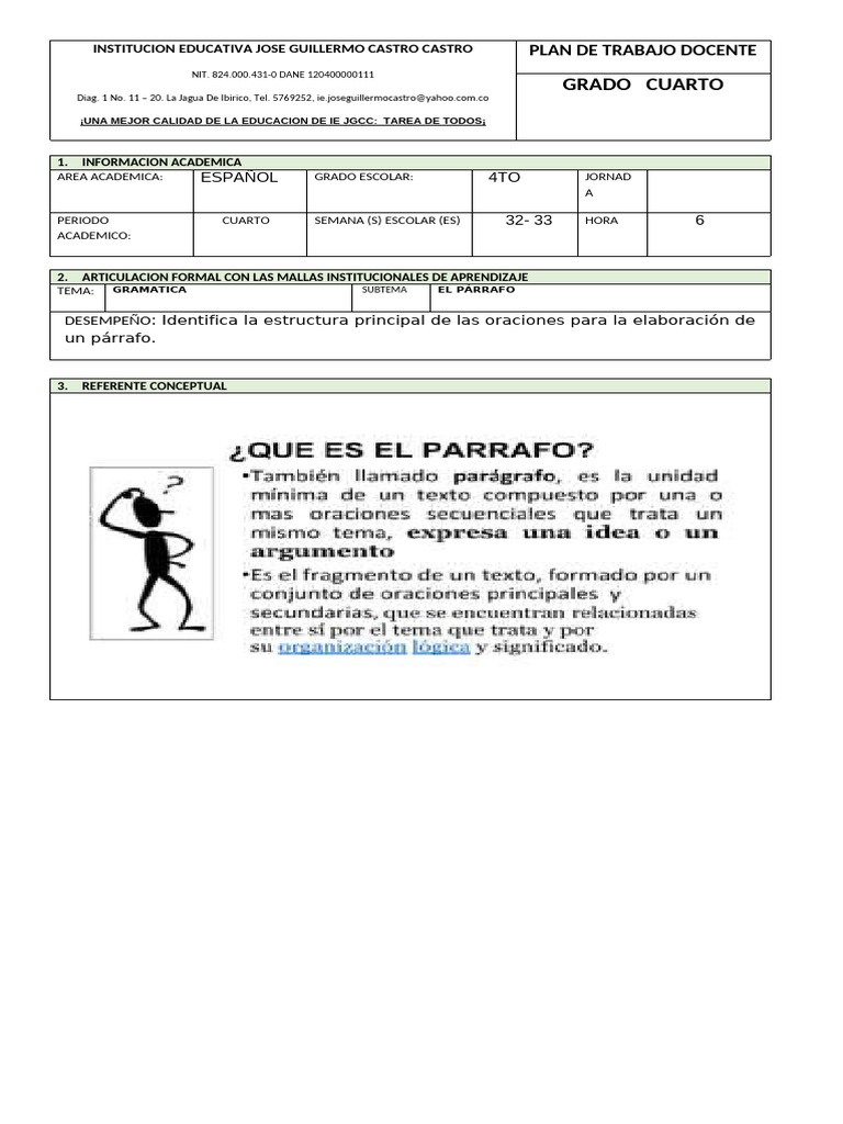 Semana 32 - 33 El Párrafo | PDF