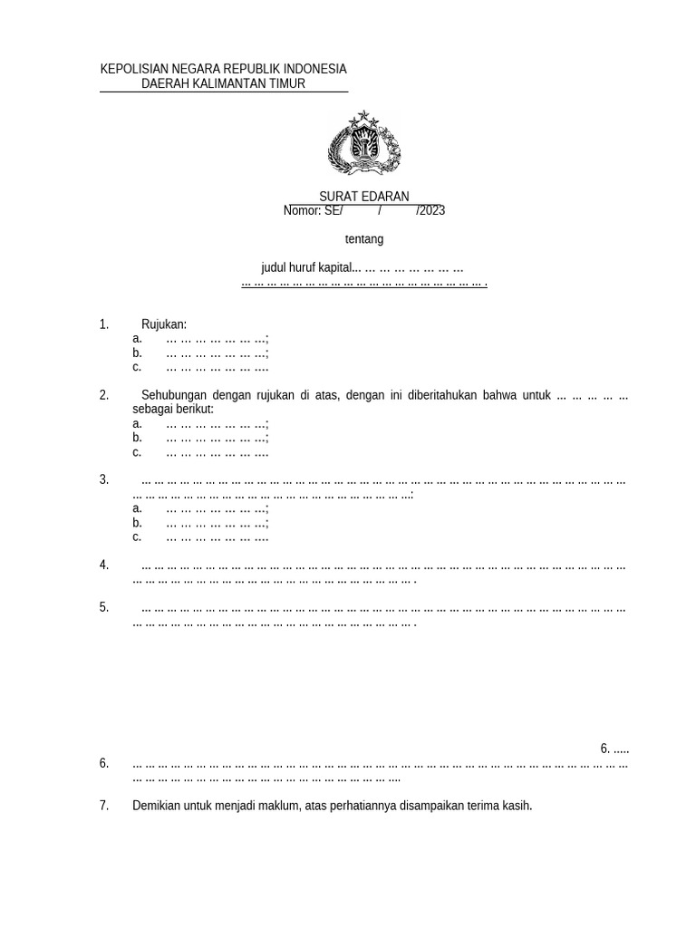 Surat Edaran | PDF