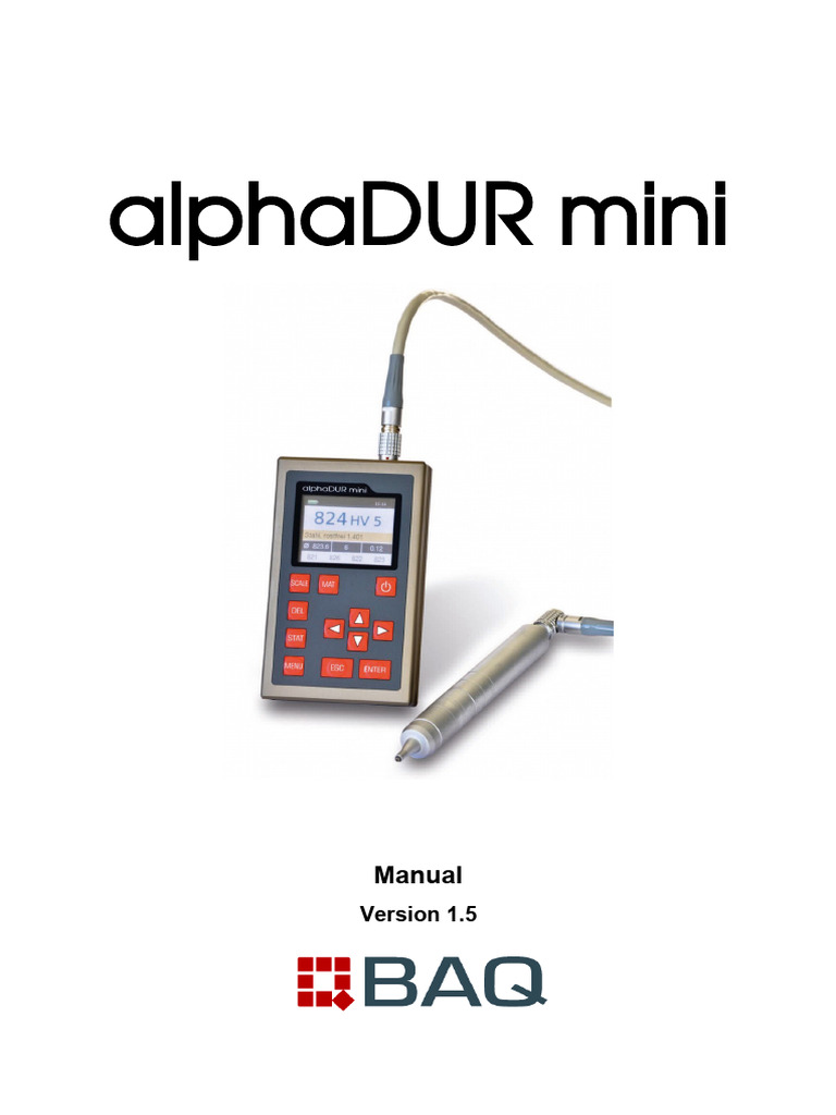 En alphaDUR Mini Manual | PDF