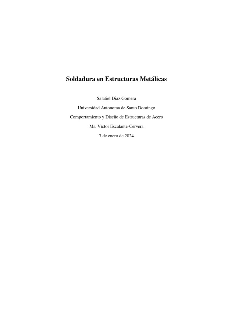 Soldadura En Estructuras Metalicas Pdf