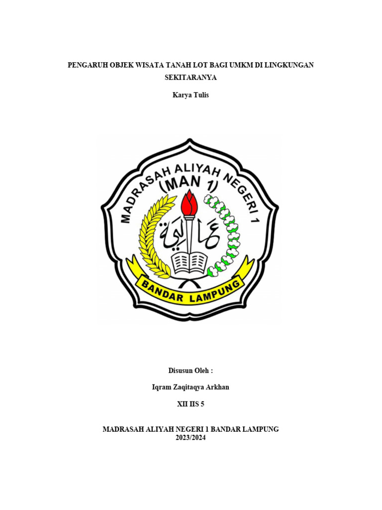 Iqram Zaqitaqya Arkhan Karya Tulis Ilmiah | PDF