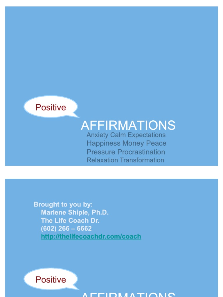 Positive Affirmations | PDF | Lifestyle