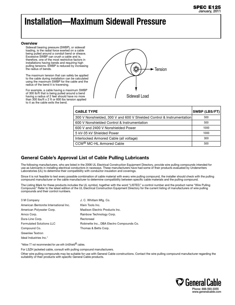 Side Wall Pressure PDF Cable Tire